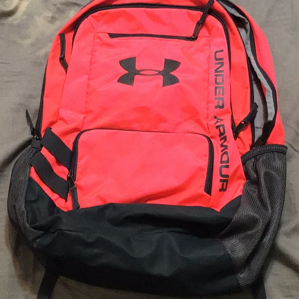 Neon pink under armour backpack school/ sports